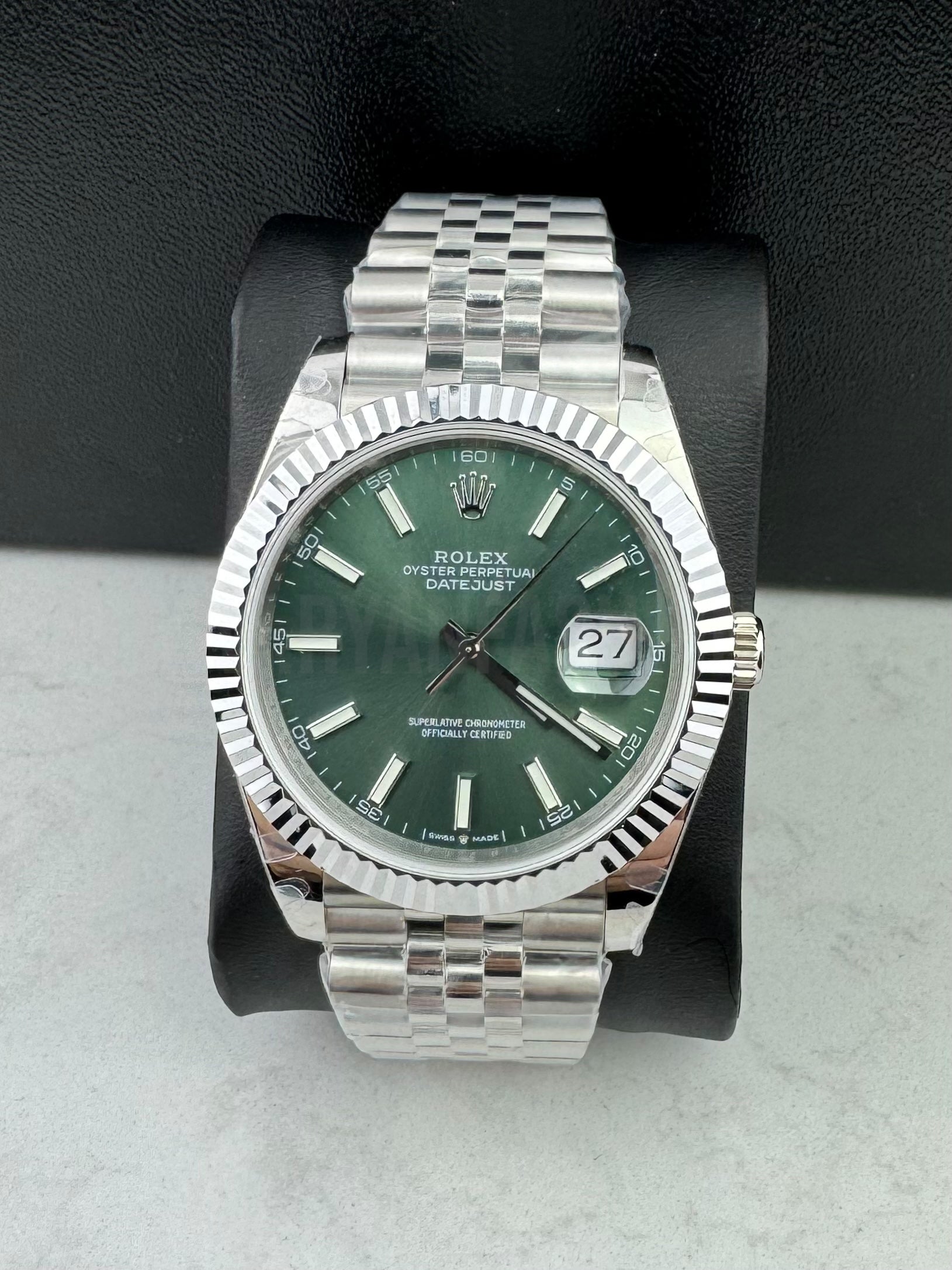 Rolex DayJust Mint Green Dial Fluted Jubilee 41MM
